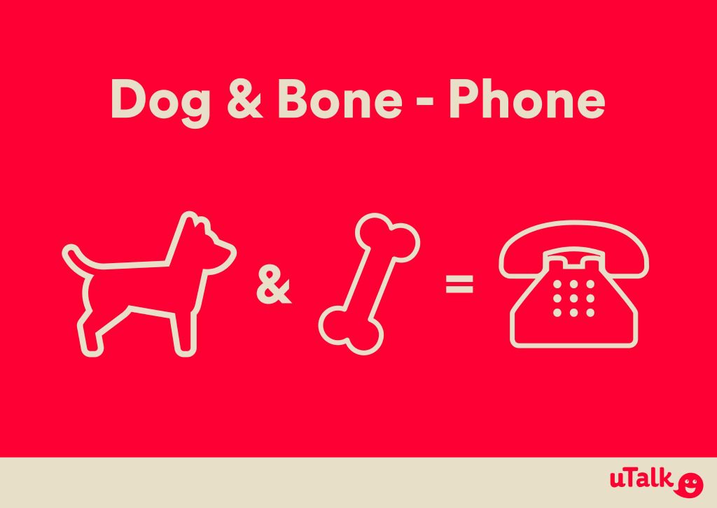 Dog and bone means phone in Cockney