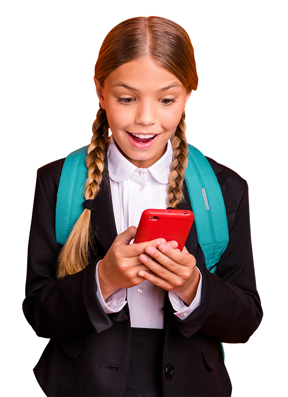 School student learning to speak languages with uTalk classroom app